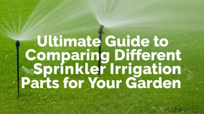 Ultimate Guide to Comparing Different Sprinkler Irrigation Parts for Your Garden